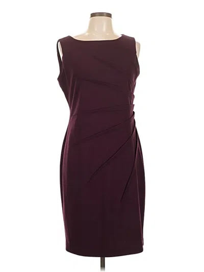 Pre-owned Calvin Klein Cocktail Dress In Burgundy