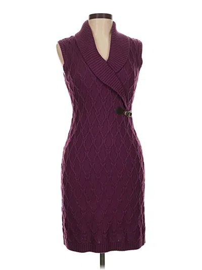 Pre-owned Calvin Klein Cocktail Dress In Burgundy