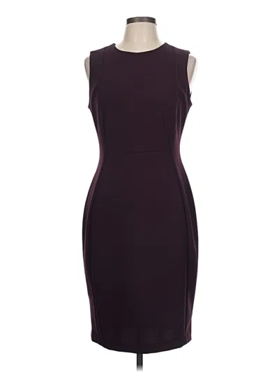 Pre-owned Calvin Klein Cocktail Dress In Burgundy