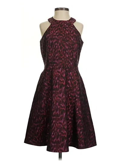 Pre-owned Calvin Klein Cocktail Dress In Burgundy