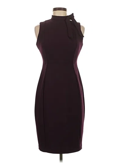 Pre-owned Calvin Klein Cocktail Dress In Burgundy