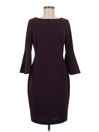 Pre-owned Calvin Klein Cocktail Dress In Burgundy
