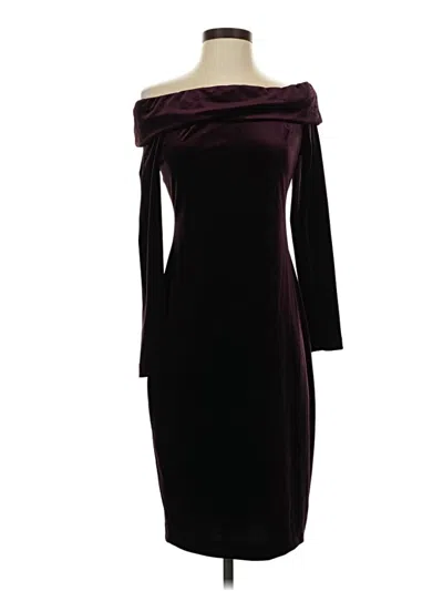 Pre-owned Calvin Klein Cocktail Dress In Burgundy
