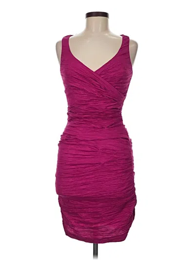 Pre-owned Calvin Klein Cocktail Dress In Burgundy
