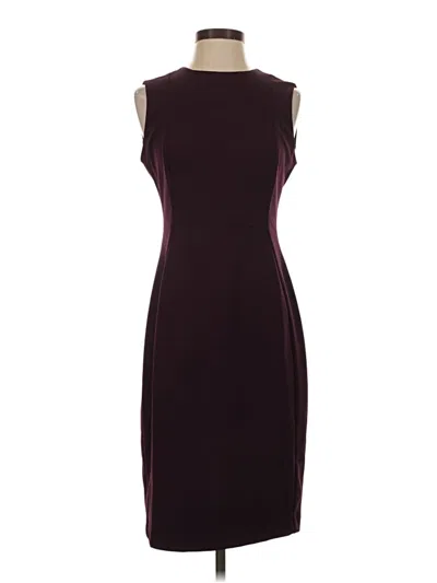 Pre-owned Calvin Klein Cocktail Dress In Burgundy