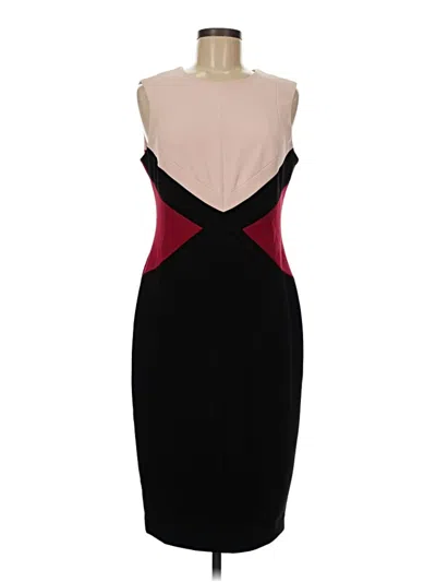 Pre-owned Calvin Klein Cocktail Dress In Burgundy