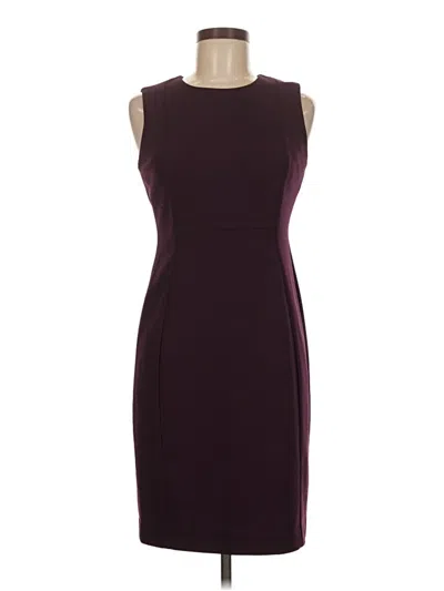 Pre-owned Calvin Klein Cocktail Dress In Burgundy