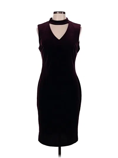 Pre-owned Calvin Klein Cocktail Dress In Burgundy
