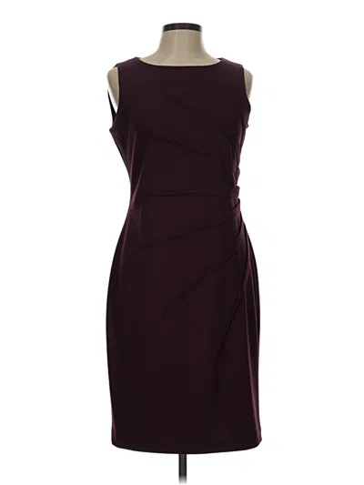 Pre-owned Calvin Klein Cocktail Dress In Burgundy