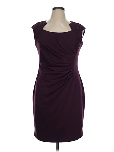Pre-owned Calvin Klein Cocktail Dress In Burgundy