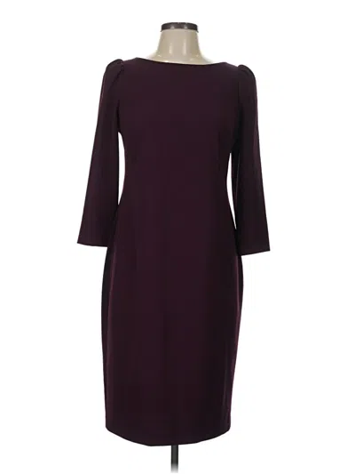 Pre-owned Calvin Klein Cocktail Dress In Burgundy