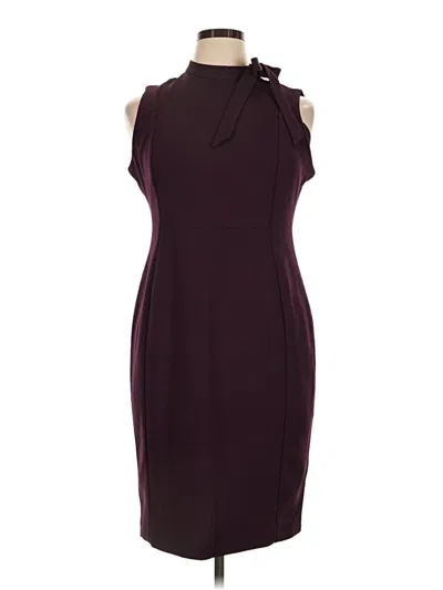 Pre-owned Calvin Klein Cocktail Dress In Burgundy