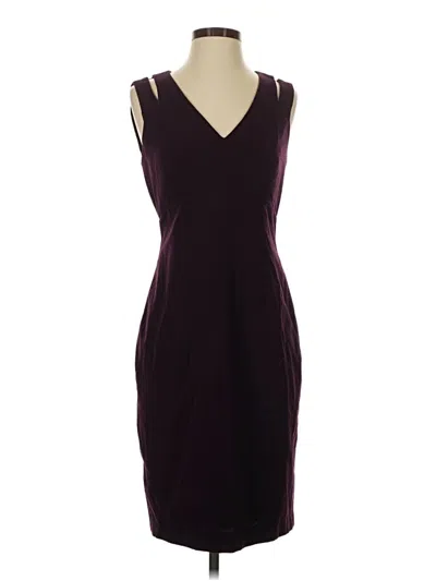 Pre-owned Calvin Klein Cocktail Dress In Burgundy