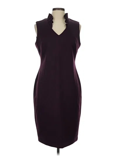 Pre-owned Calvin Klein Cocktail Dress In Burgundy