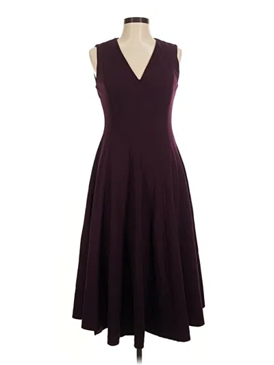 Pre-owned Calvin Klein Cocktail Dress In Burgundy