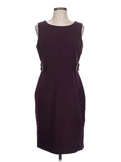 Pre-owned Calvin Klein Cocktail Dress In Burgundy