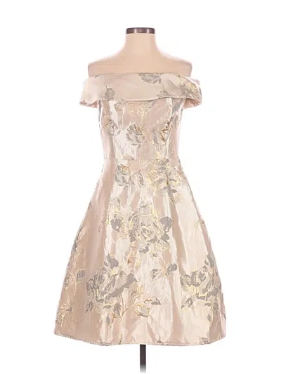 Pre-owned Calvin Klein Cocktail Dress In Gold