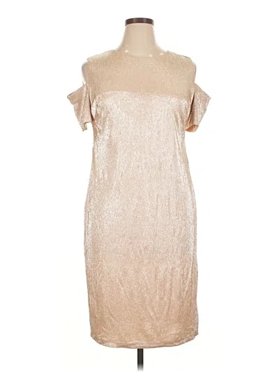 Pre-owned Calvin Klein Cocktail Dress In Gold