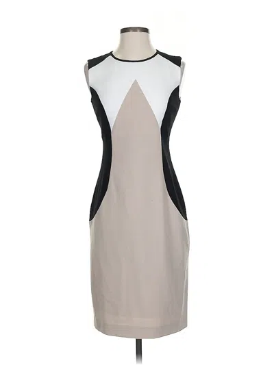 Pre-owned Calvin Klein Cocktail Dress In Gray