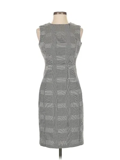 Pre-owned Calvin Klein Cocktail Dress In Gray