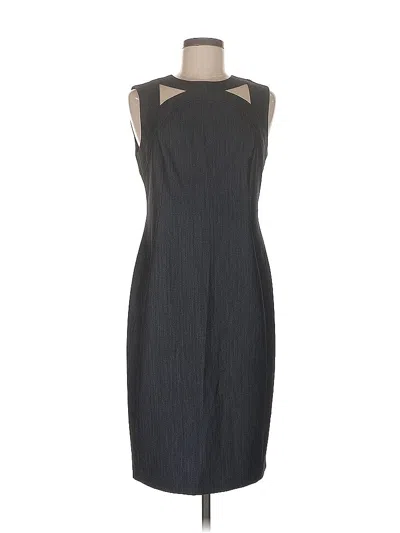 Pre-owned Calvin Klein Cocktail Dress In Gray