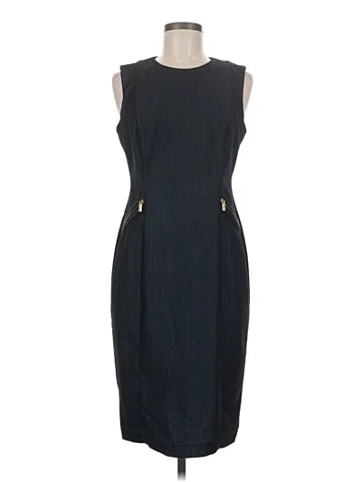 Pre-owned Calvin Klein Cocktail Dress In Gray