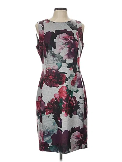 Pre-owned Calvin Klein Cocktail Dress In Gray