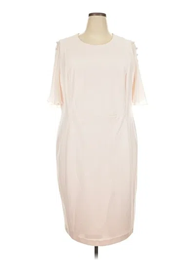 Pre-owned Calvin Klein Cocktail Dress In Ivory