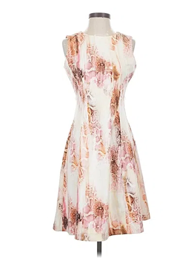 Pre-owned Calvin Klein Cocktail Dress In Ivory