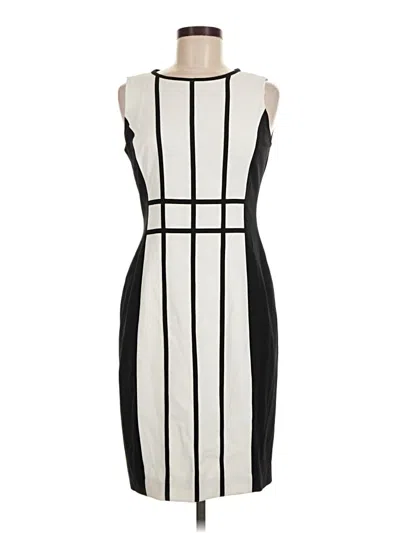 Pre-owned Calvin Klein Cocktail Dress In Ivory