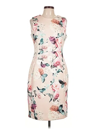 Pre-owned Calvin Klein Cocktail Dress In Ivory