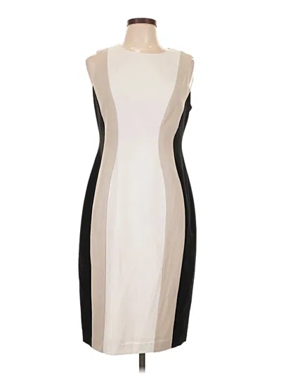 Pre-owned Calvin Klein Cocktail Dress In Ivory