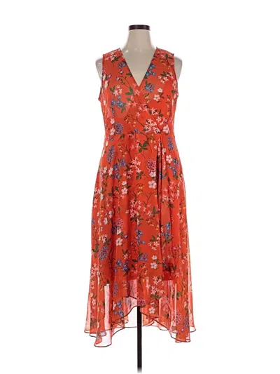 Pre-owned Calvin Klein Cocktail Dress In Orange