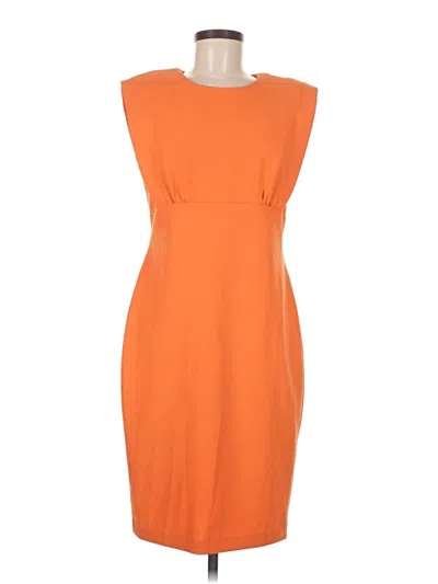 Pre-owned Calvin Klein Cocktail Dress In Orange