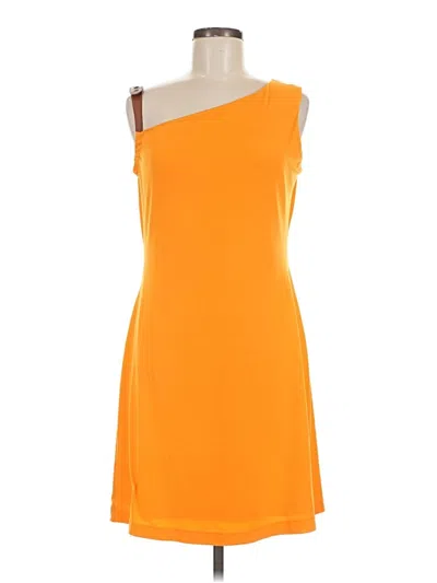 Pre-owned Calvin Klein Cocktail Dress In Orange