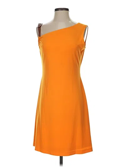 Pre-owned Calvin Klein Cocktail Dress In Orange