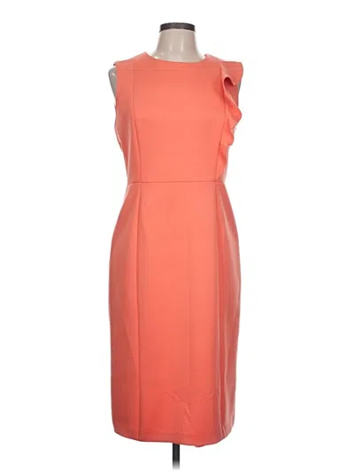Pre-owned Calvin Klein Cocktail Dress In Orange
