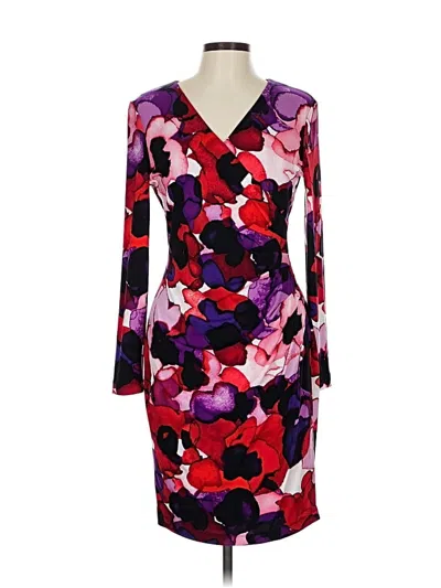 Pre-owned Calvin Klein Cocktail Dress In Purple