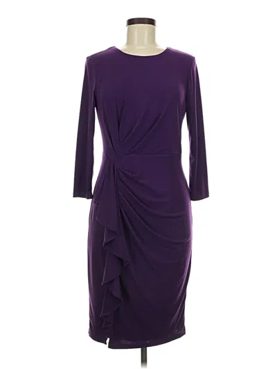 Pre-owned Calvin Klein Cocktail Dress In Purple