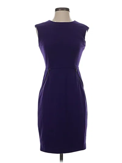Pre-owned Calvin Klein Cocktail Dress In Purple