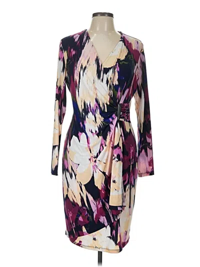 Pre-owned Calvin Klein Cocktail Dress In Purple