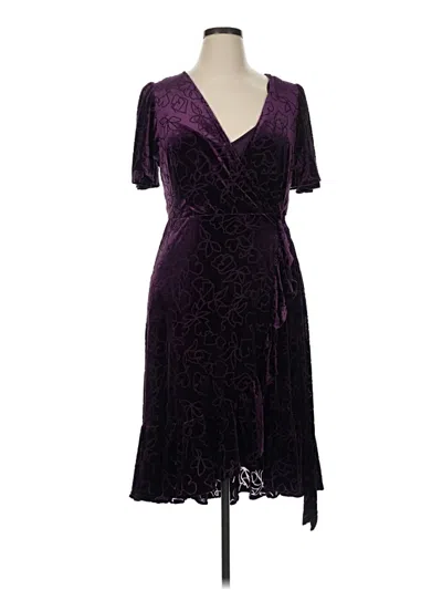 Pre-owned Calvin Klein Cocktail Dress In Purple