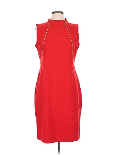 Pre-owned Calvin Klein Cocktail Dress In Red