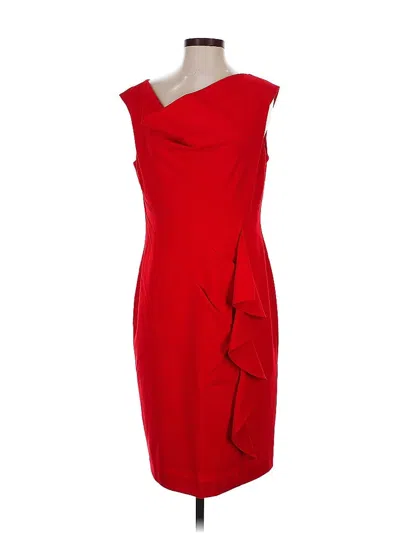 Pre-owned Calvin Klein Cocktail Dress In Red
