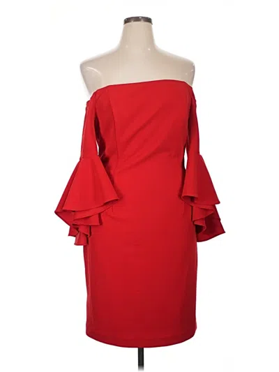 Pre-owned Calvin Klein Cocktail Dress In Red