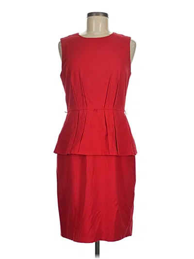 Pre-owned Calvin Klein Cocktail Dress In Red
