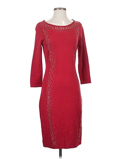 Pre-owned Calvin Klein Cocktail Dress In Red