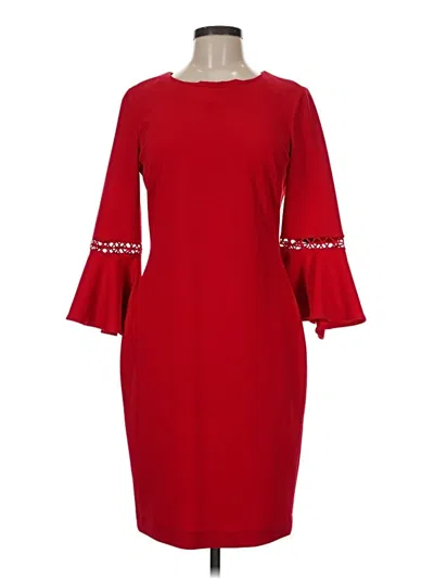 Pre-owned Calvin Klein Cocktail Dress In Red