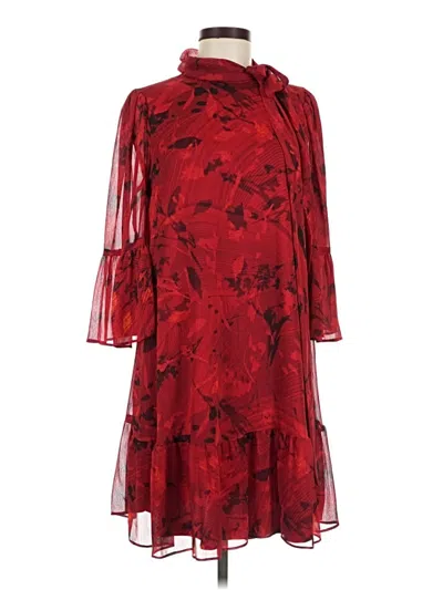 Pre-owned Calvin Klein Cocktail Dress In Red