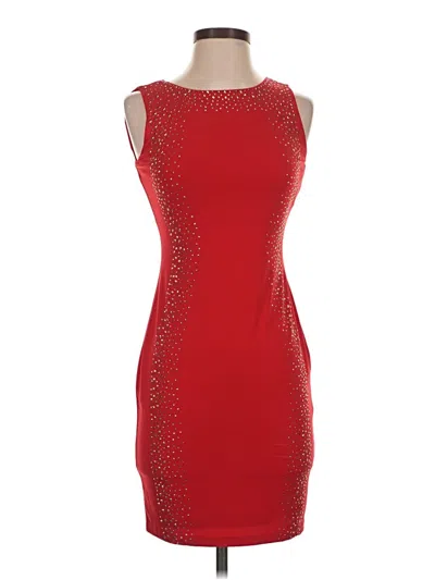 Pre-owned Calvin Klein Cocktail Dress In Red